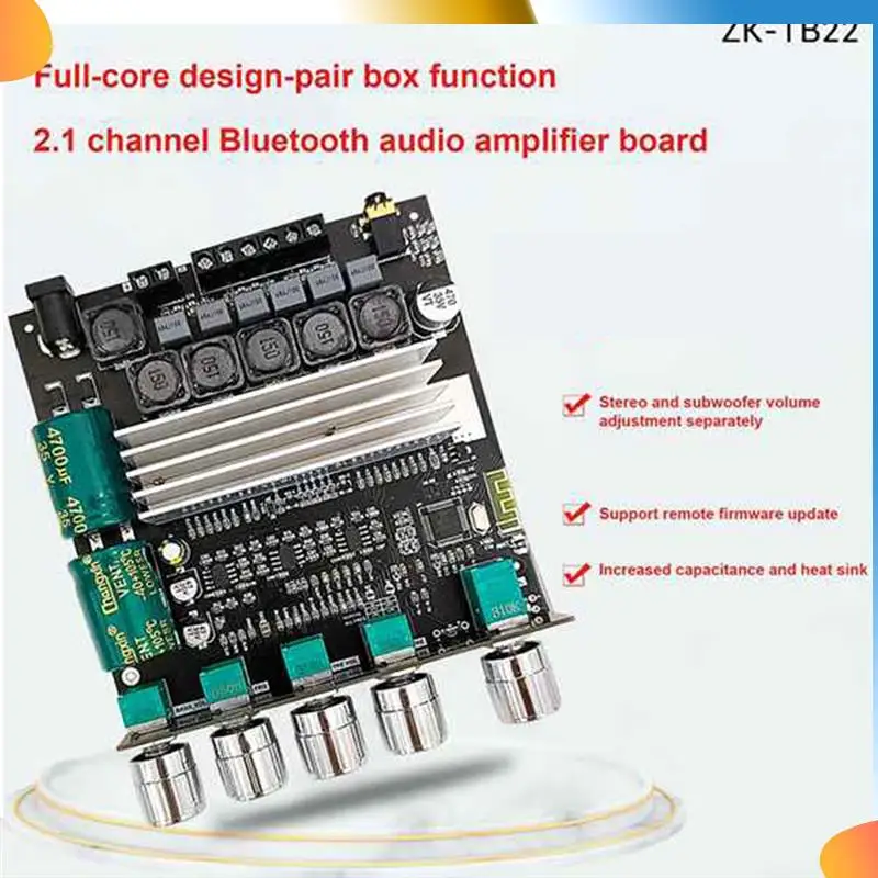

B48A ZK-TB22 TPA3116D2 Плата усилителя сабвуфера Bluetooth 2.1 Hi-Fi стереоусилитель высокой мощности 2X50 Вт + 100 Вт усилитель для динамика