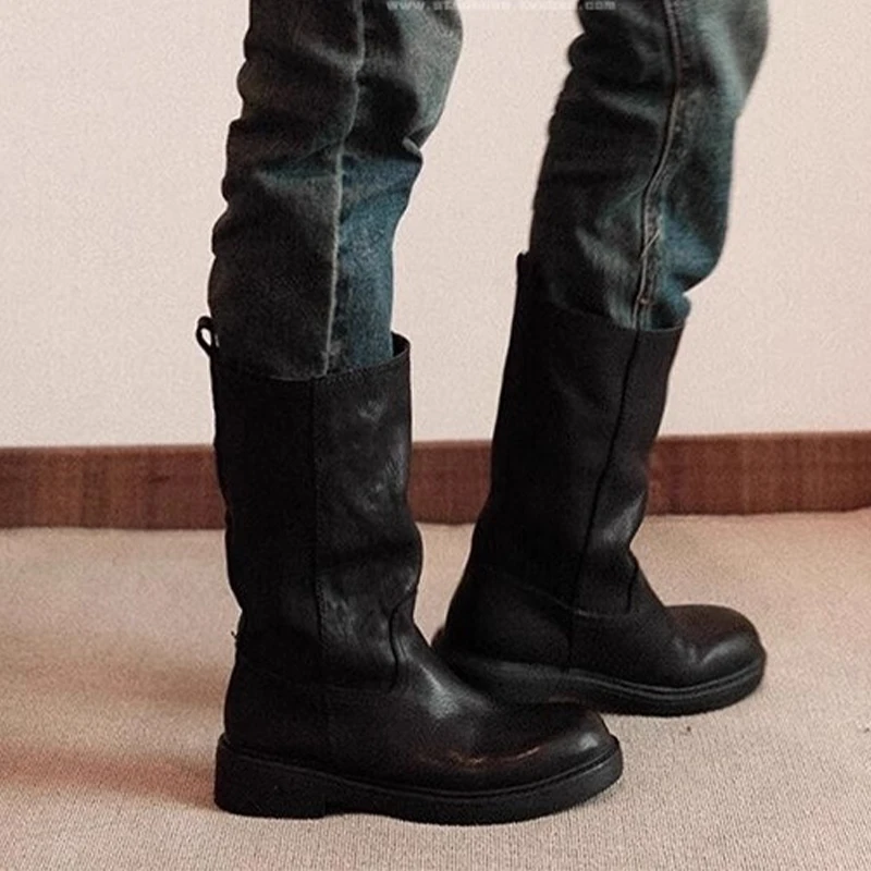 Flats Women's Ankle Boots Fashion Dress Shoes Designer Cozy Winter Woman Boots 2025 New Trend Casual Walking Femme Chelsea Botas