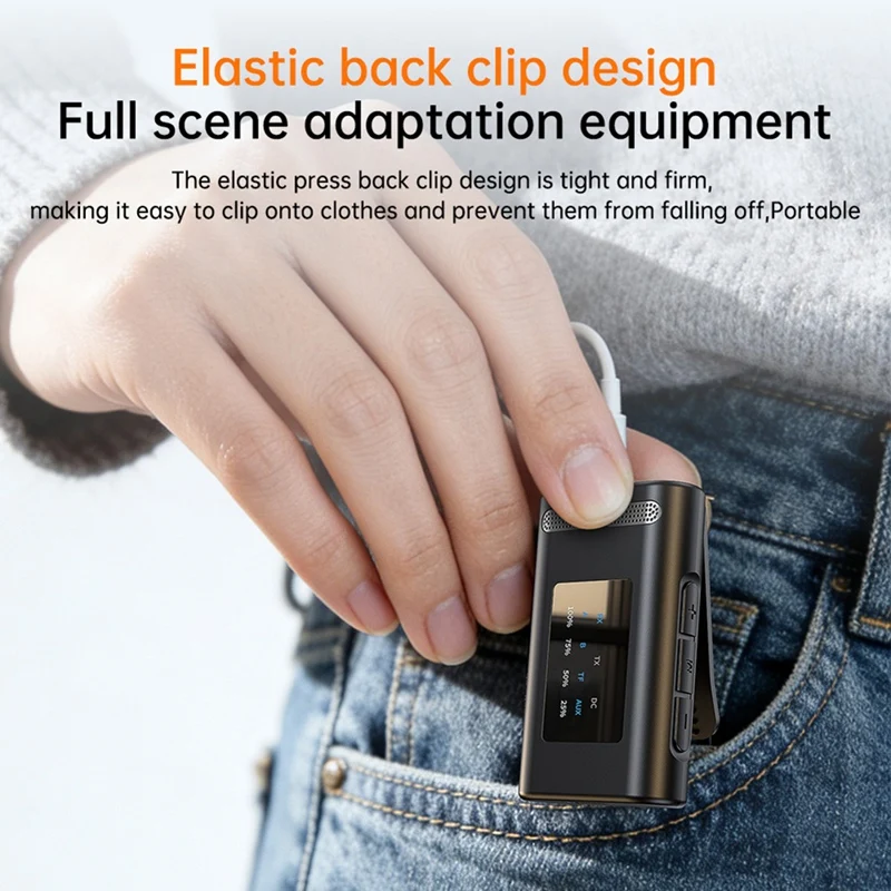 Super Sale Clip-on Wireless Bluetooth 6.0 Audio Receiver Transmitter Adapter TF Card Dual Connection with Mic for TV PC Switch