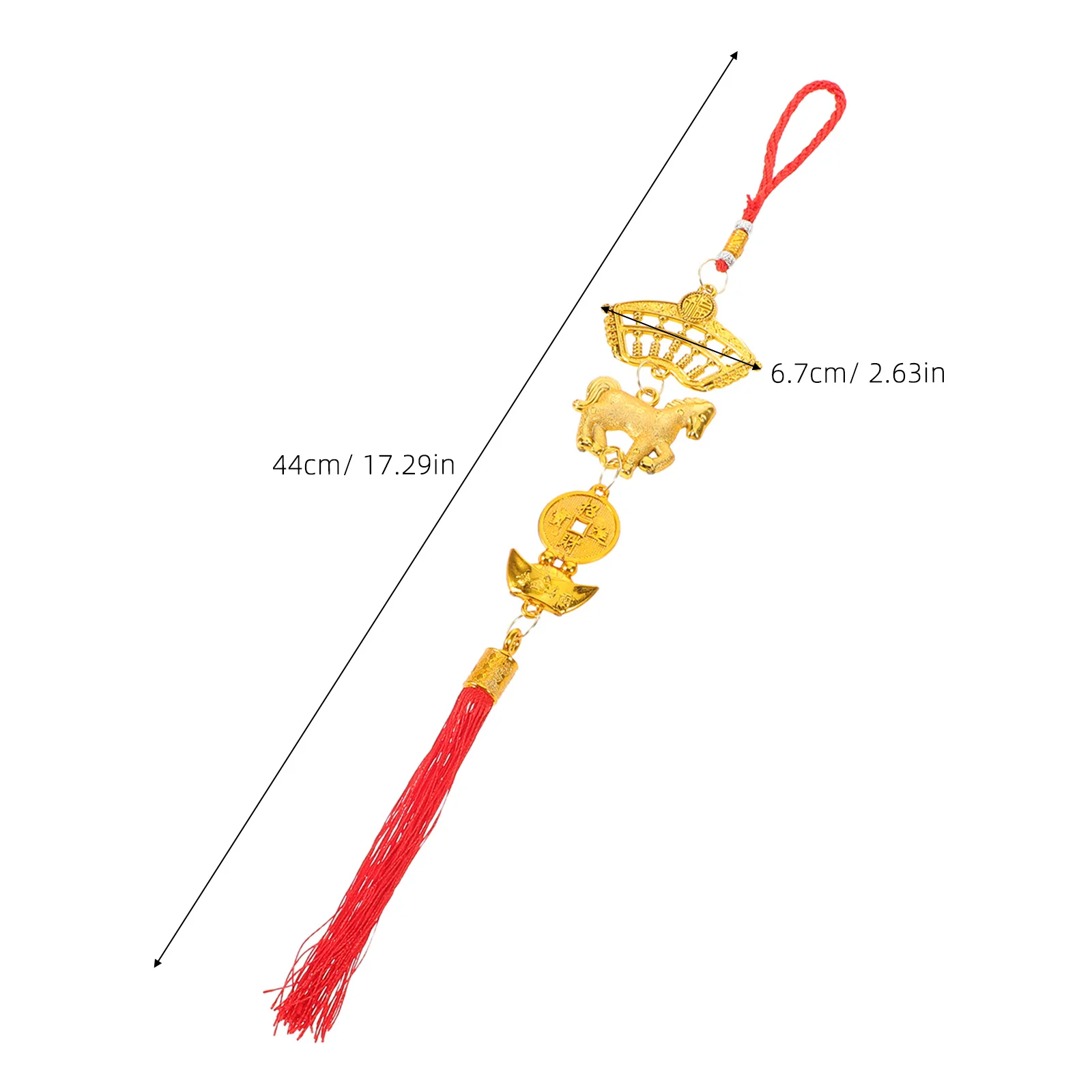 9pcs Hanging Ornaments 2026 Of The Horse Knot Charm For Lunar New Year Decor Festival Tree Car Rearview Mirror Asian New Year