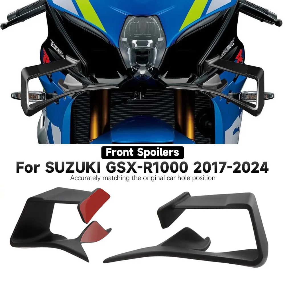 For SUZUKI GSX-R1000 GSX R1000R 2017-2023 2024 Motorcycle Front Spoilers lower lip Wing Side Fairing gsx-r1000 Fixed GP WINGS