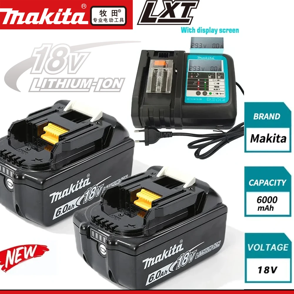 

Genuine Makita 6Ah/5Ah/3Ah for Makita 18V Battery BL1830B BL1850B BL1850 BL1840 BL1860 BL1815 Replacement Lithium Battery