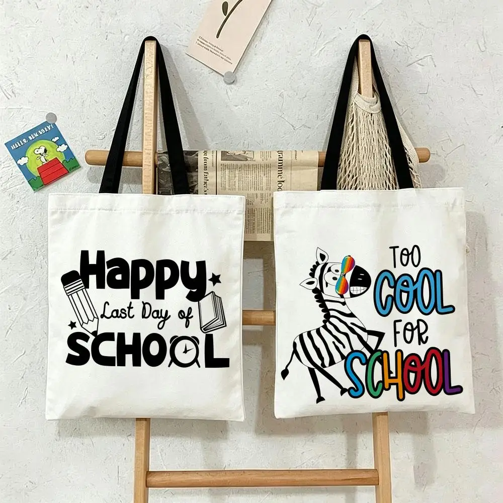 Las bolsas de almacenamiento Retro American T-Too Cool For School son adecuadas para la escuela, compras, viajes, trabajo y compras de supermercado.