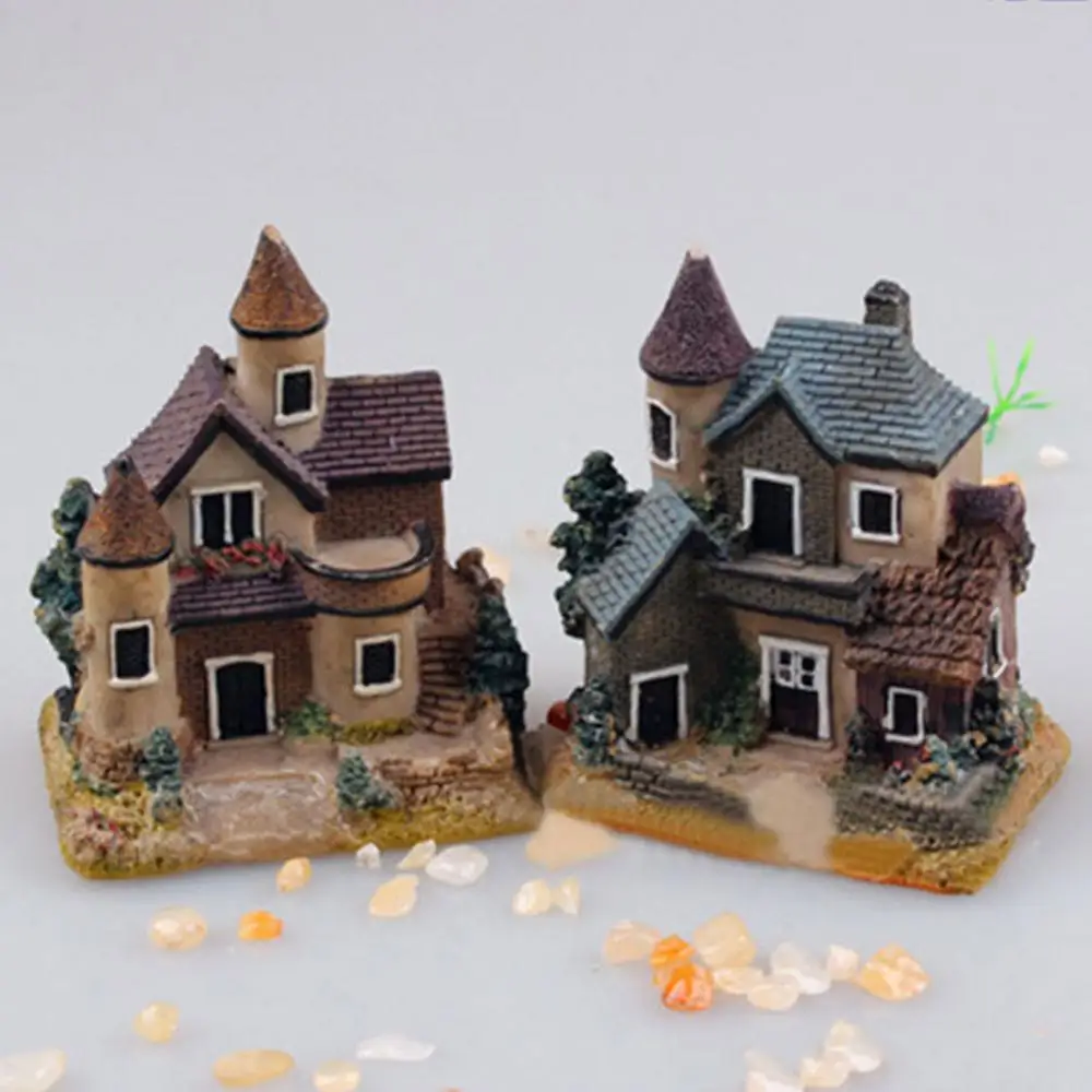 Miniature House Fairy Garden Micro Landscape Home Decoration Resin Craft Decor House Landscape Micro Decorate Ornament декор