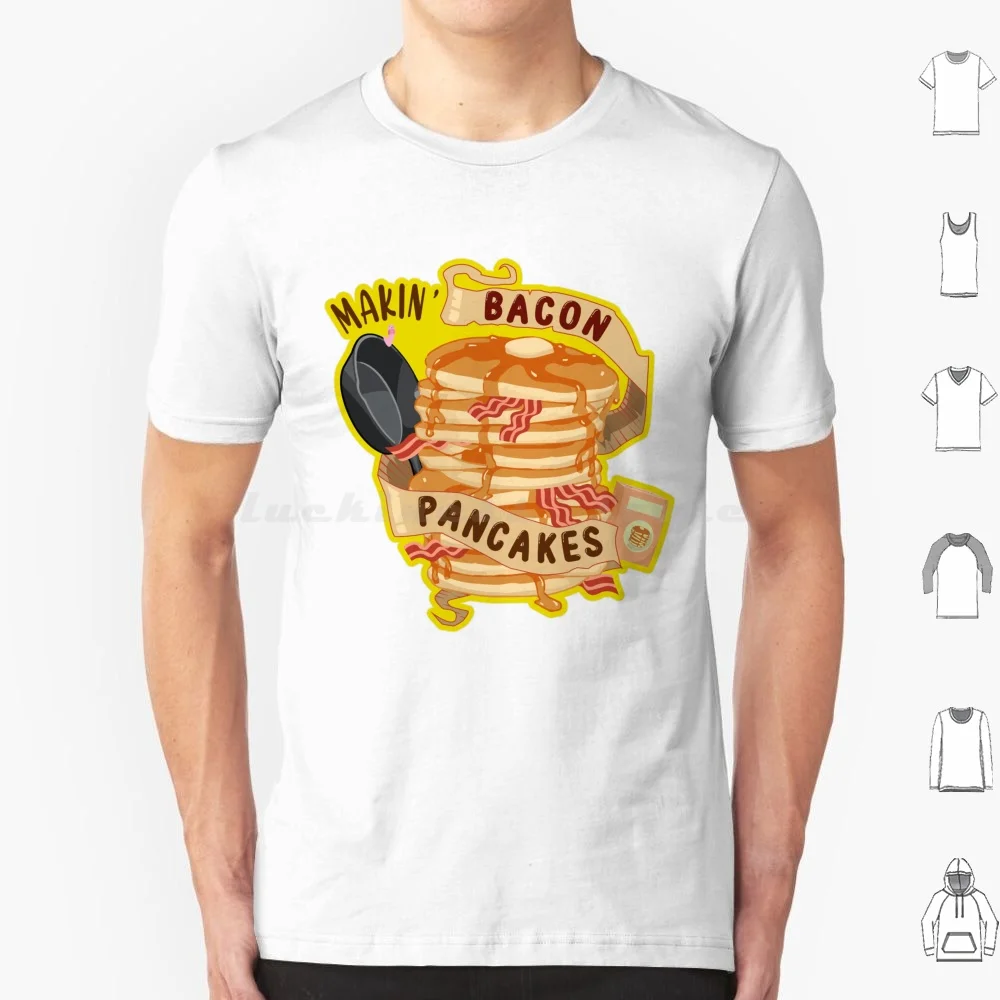 Bacon Pancakes T Shirt 6Xl Cotton Cool Tee Adventuretime Adventure Time Bacon Pancakes Makin Bacon Pancakes Jake The Dog Fin