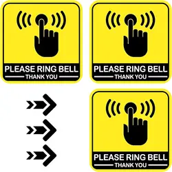 Tiny Please Ring Bell Sticker Please Ring Bell Outdoor Sign Label Ring The Doorbell Sign Sticker 2inch