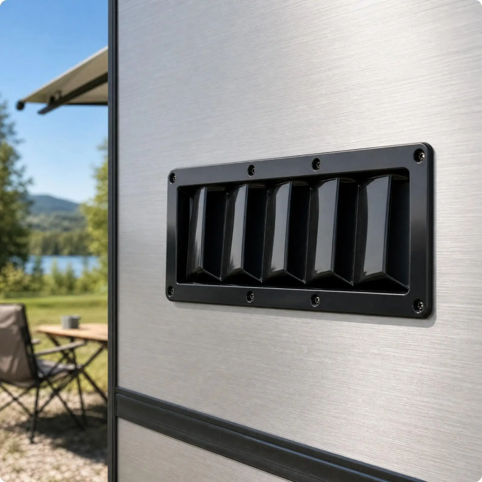 Durable ABS Vehicle Ventilation Sheet for Trailer Boat RV Cabinet Door with Screws Mounting Holes