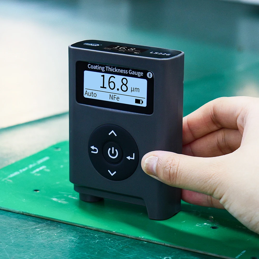 Pro Grade LS226 Digital Coating Thickness Gauge NDT NDE Anodized Layer Conformal Coating Tester Vehicle Tools (2%H+1m)