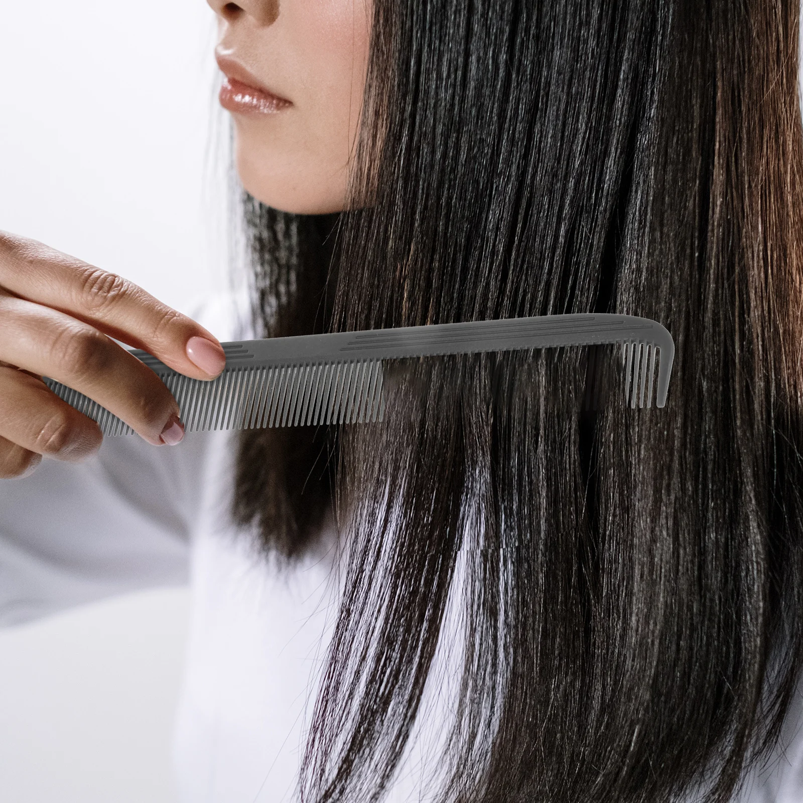 

Hair Cutting Professional Flat Head Plastic Comb For Women Fine Toothed Detangling Styling Tool Barber Parting Braiding