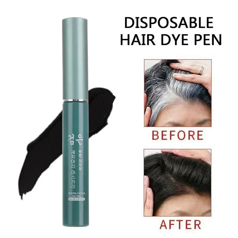 One-time White Grey Hair Cover Up DIY Hair Color Wax Mascaras Natural Plant Hair Color Brushes Dye Cream Hair Coloring Temporary