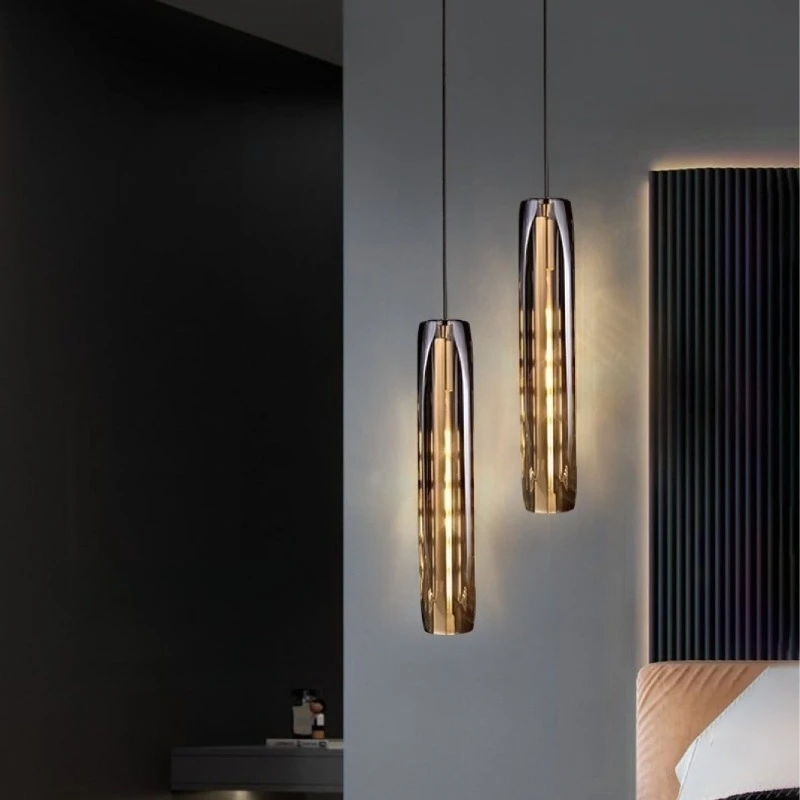 Nordic Crystal Pendent Lamp Designer Modern Minimalist Luxury Villa Corridor Restaurant Bar Counter Room Decoration Chandelier