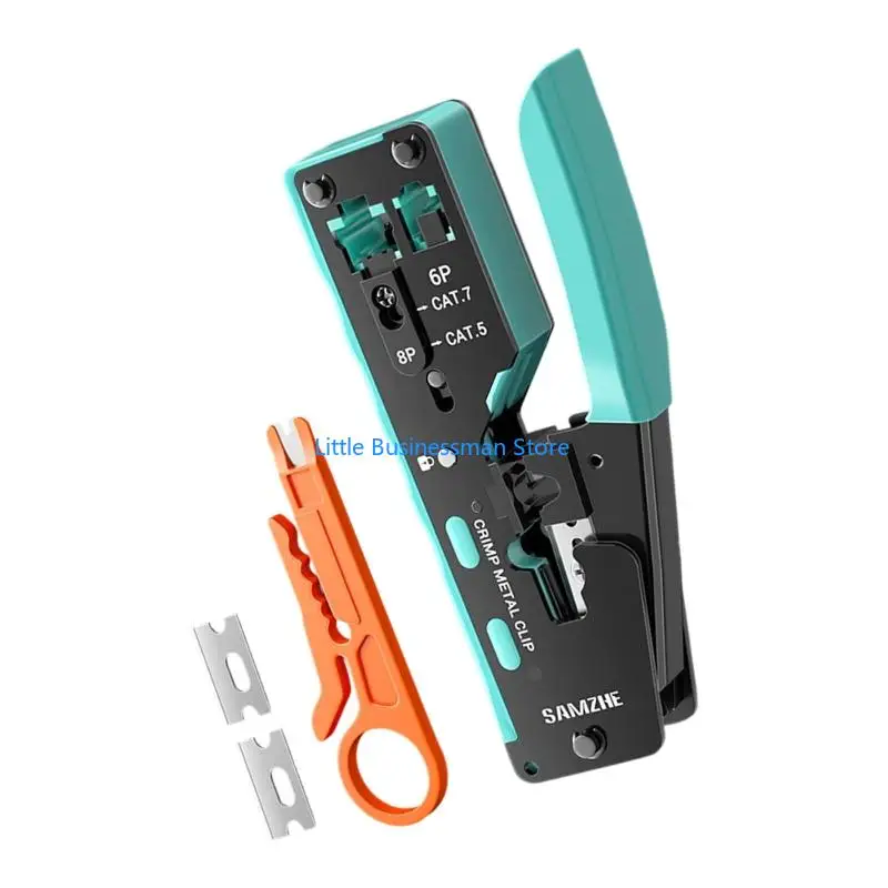 Drahtschneider und Kabelcrimpzange 8P 6P für RJ45 RJ11 Hausverkabelungsreparatur mit strukturiertem für den täglichen – Detail 7