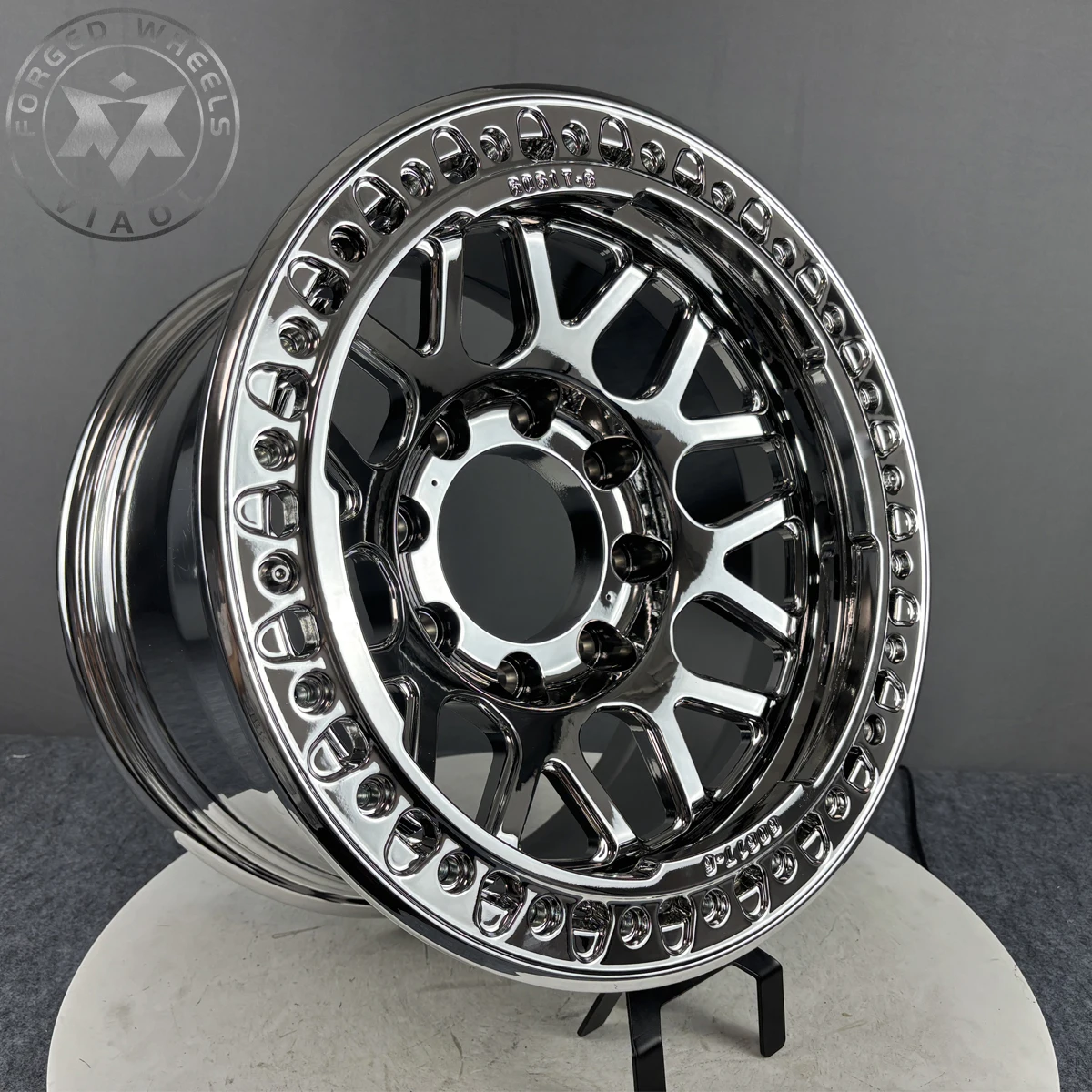 Viaol Custom Beadlock High Quality Forged Alloy Wheels 16/17/18inch Off-Road 5x120/112/114.3 Black Finish Model YOF-010