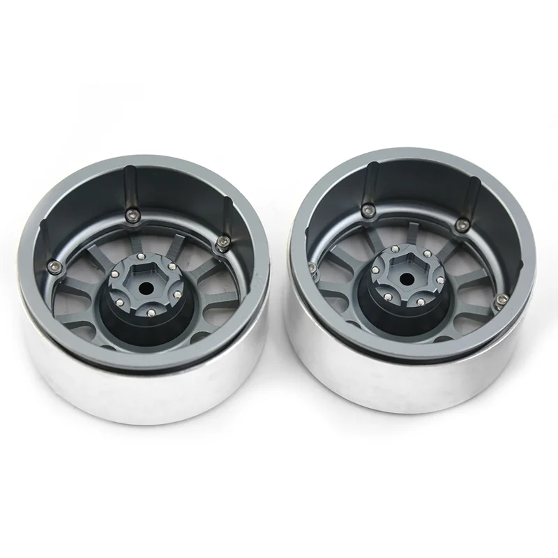 

Stable-4Pcs 2.6 Inch Metal Beadlock Wheel Rim Hub For 1/8 1/10 RC Crawler Car TRAXXAS TRX4 Axial SCX10 Wraith RR10 Capra