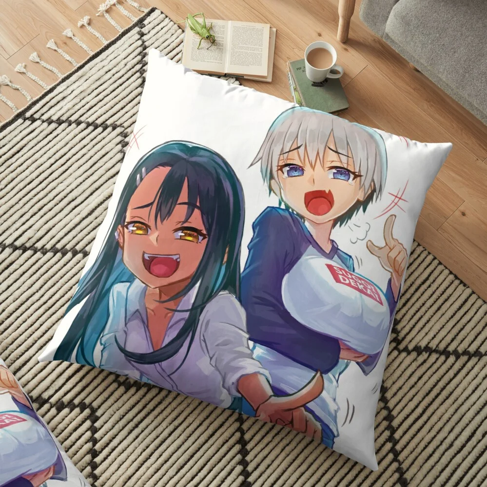 Ijiranaide Nagatoro San Pattern Pillow Case Sofa Decorative Throw Pillow Cushion Cover Home Accessories Home Decor