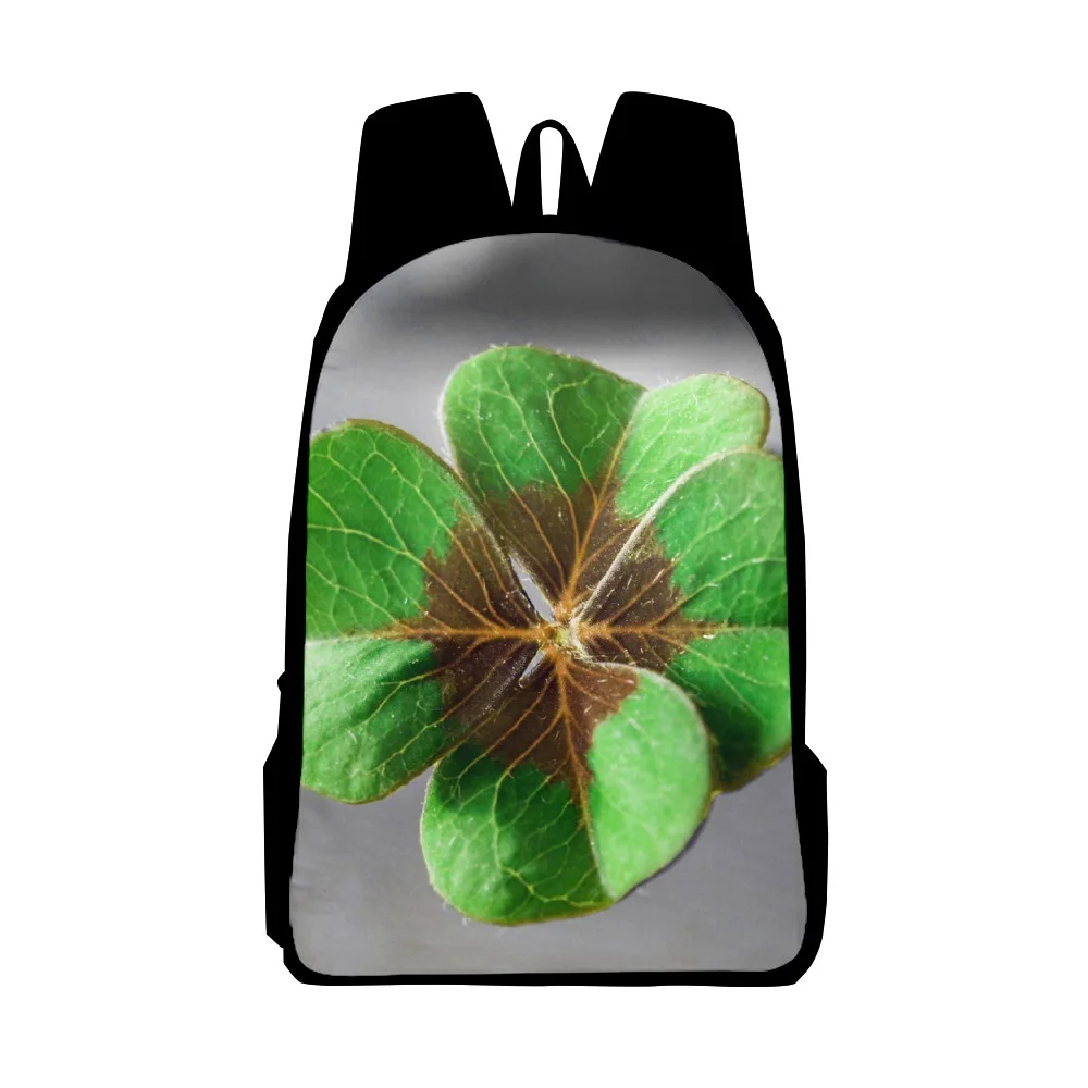 

Classic Popular Funny Lucky clover Notebook Backpacks pupil School Bags 3D Print Oxford Waterproof Boys/Girls Laptop Backpacks