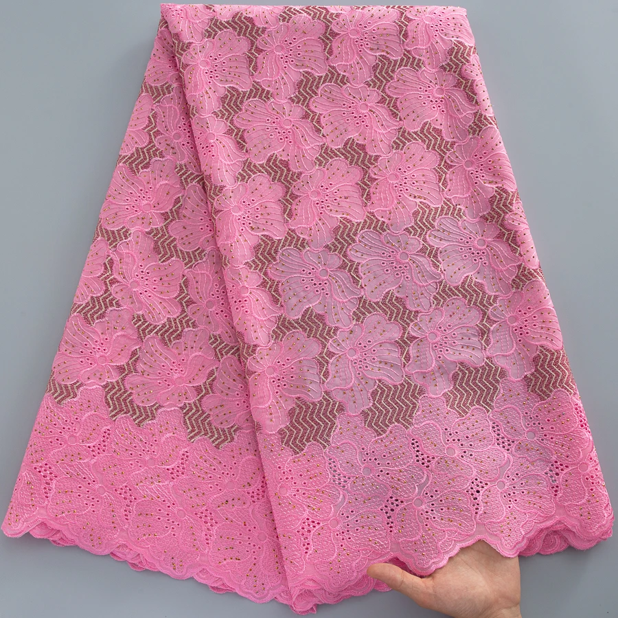 pink-african-cotton-lace-fabric-with-gold-dots-nigerian-lace-fabric-for-wedding-party-dress-swiss-voile-lace-for-sewing