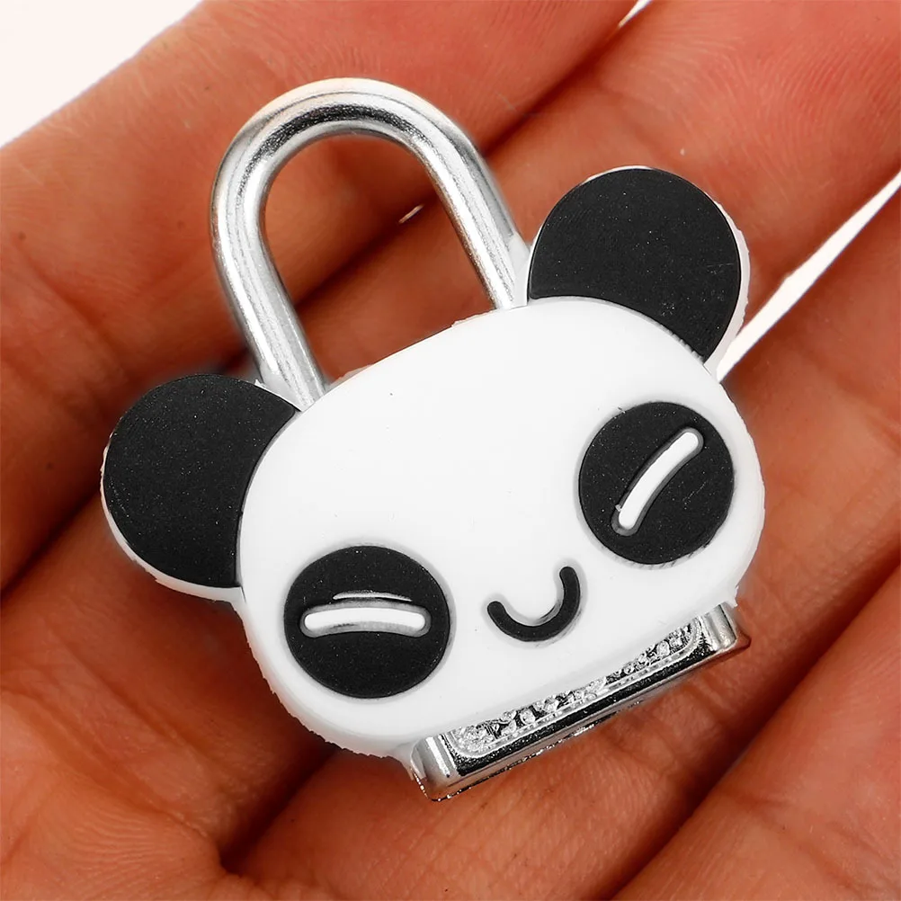 

2Pcs Portable Mini Cartoon Panda Lock Secure Padlock for Jewelry Box Luggage Cabinet Chest Mini Locker Lock Decor