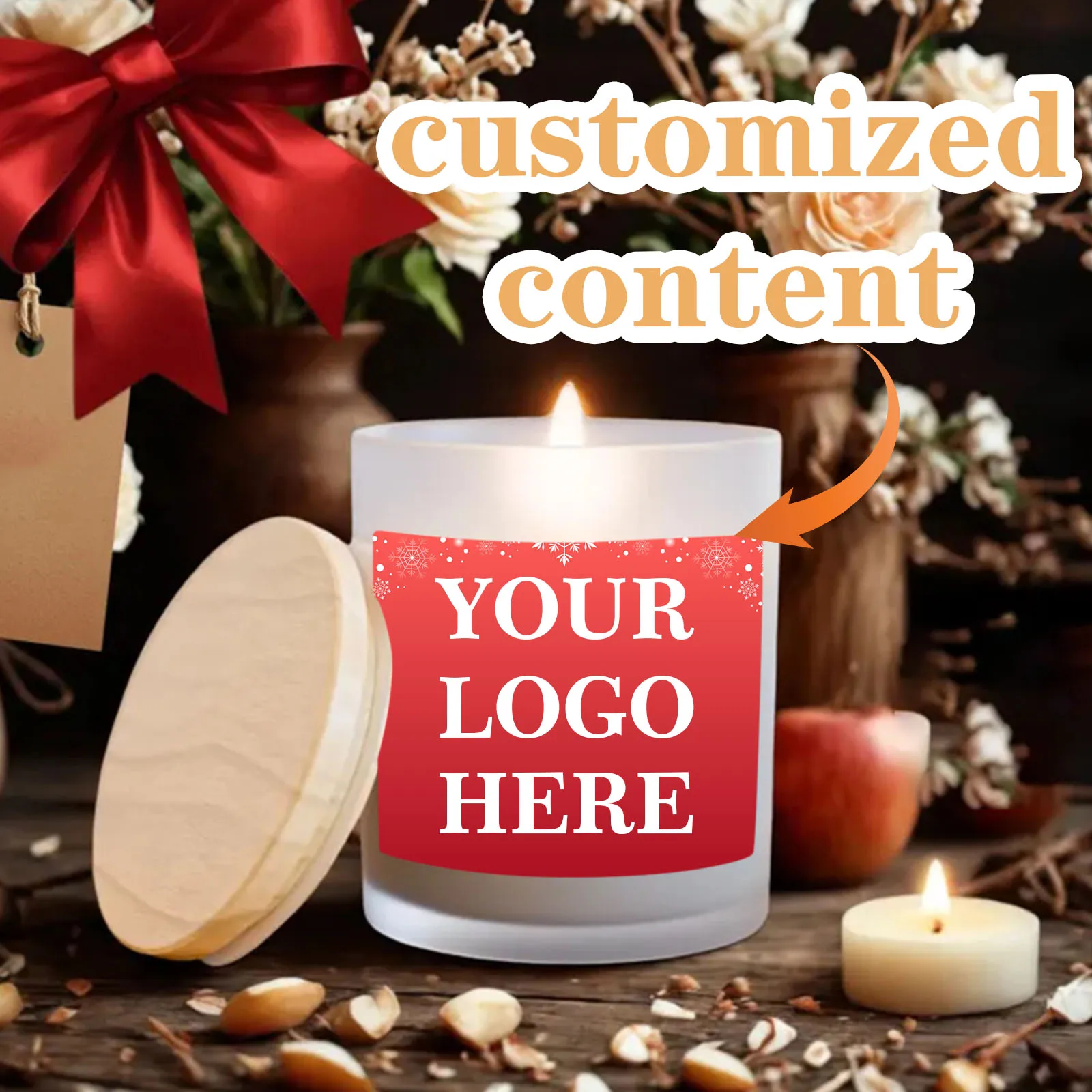 

1 customized frosted aromatherapy candle, 200g/7oz handmade matte soy wax aromatherapy candle, souvenir, wedding