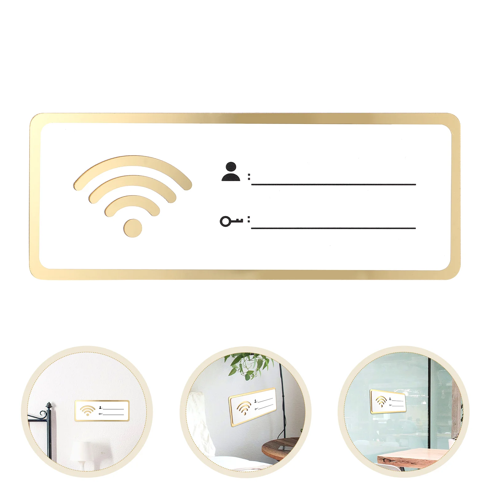 Acrylic Wifi Password Sign White Simple Graphic Network Coverage Wireless Plaque Home Hotel Public Toilet Scenic Spot Decoration