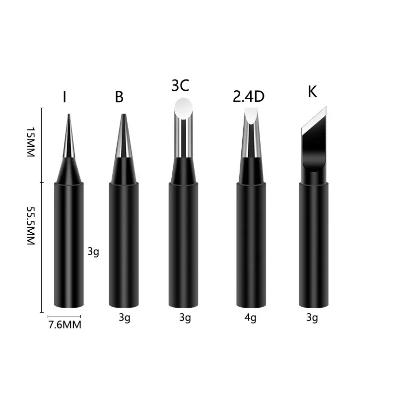 5 sztuk lutownic z zestawem końcówek 900M, gorące, gołe miedziane końcówki do lutownicy elektrycznej