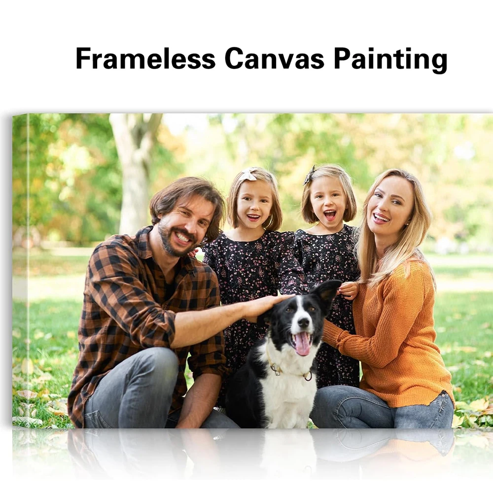 

1 шт. безрамная персонализированная картина на холсте с фотографией семьи, черно-белые цитаты для украшения комнаты, настенное изображение, современный декор