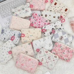 Simpatico cartone animato piccolo viaggio cosmetico rossetto auricolare carta borsa di stoccaggio portatile borsa da donna mini borse per trucco borsa a portafoglio