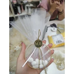 20/50/100pcs Personalized Acrylic Cupcake Toppers Circle Baby Shower Tags Engraved Mirror Gift Tags Wedding The Henna Name Tags