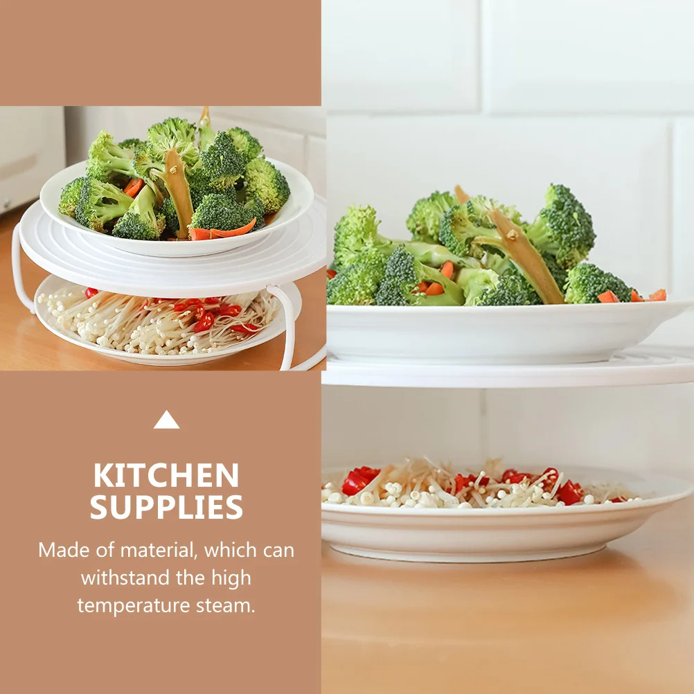 

3 Pcs Rack ABS Material Kitchen Supplies Steaming Holder Kitchen Supplies Compact Size Space Saving Durability