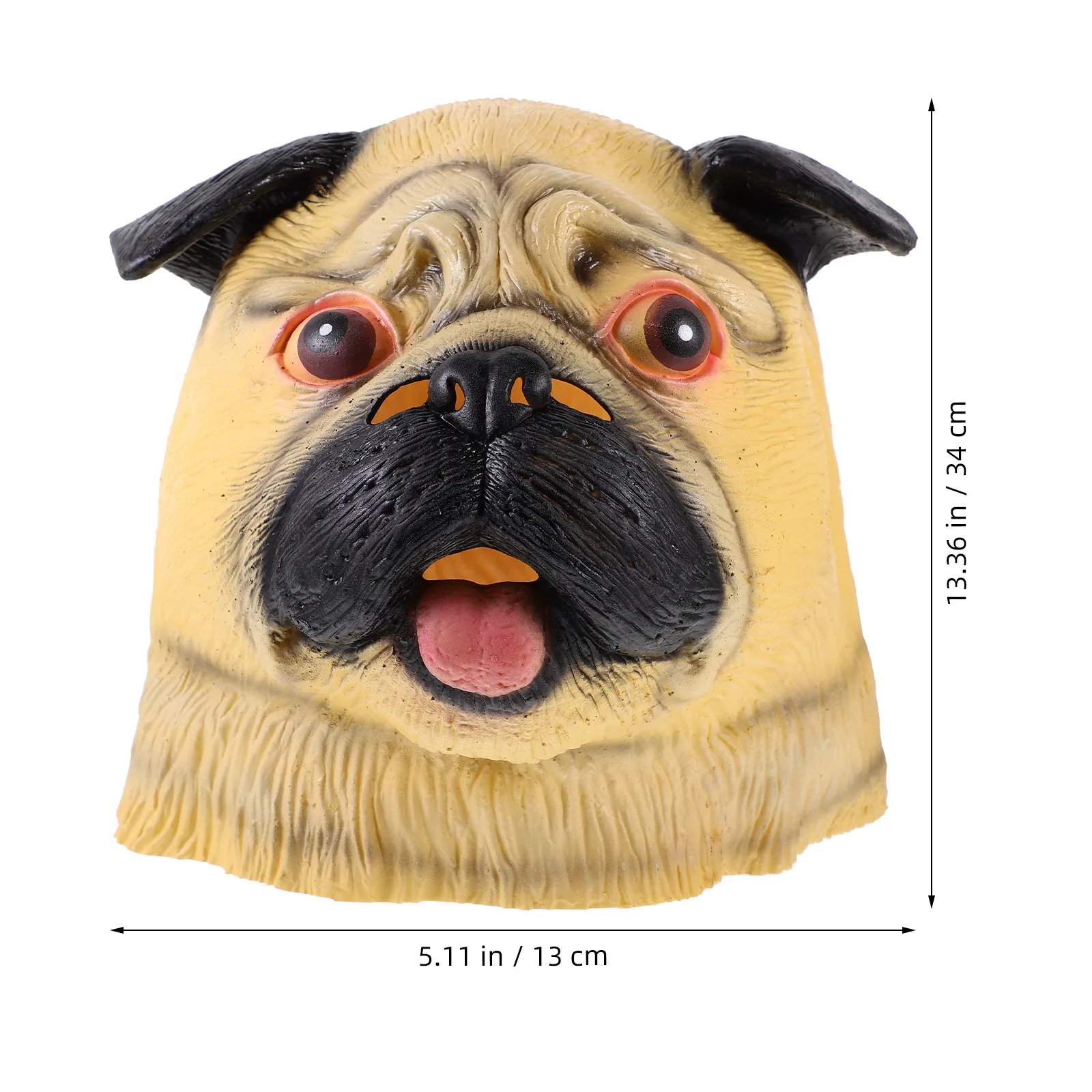 Latex Full Head Dog Shape Mask Natural Rubber Eco Friendly Durable for Masquerade Halloween Cosplay Props Dog Cosplay Props
