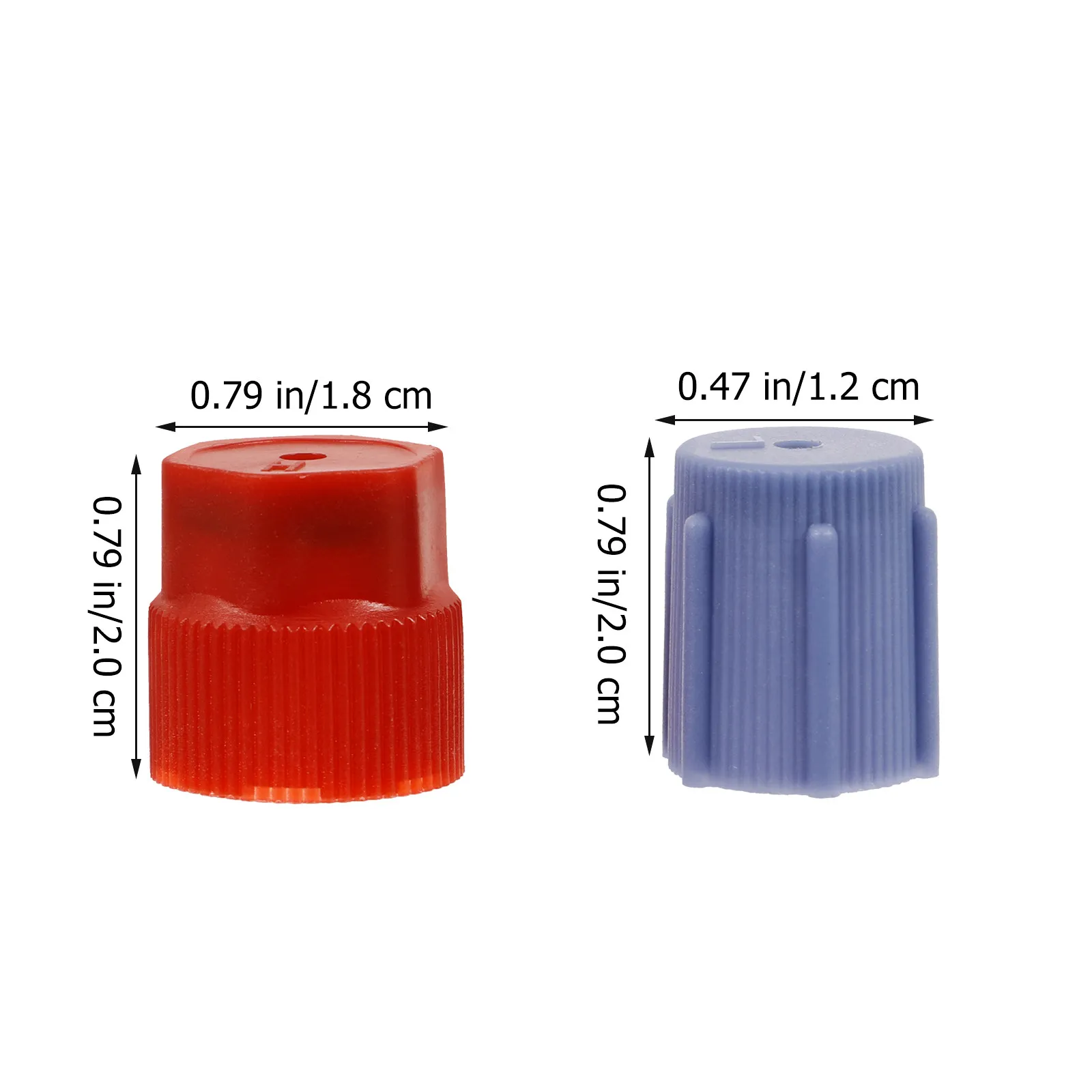 1Set Universal Ac System Seal Cap Set ABS Air Conditioning Service Charging Port Caps Leakproof Valve Core Cap for Refrigerant