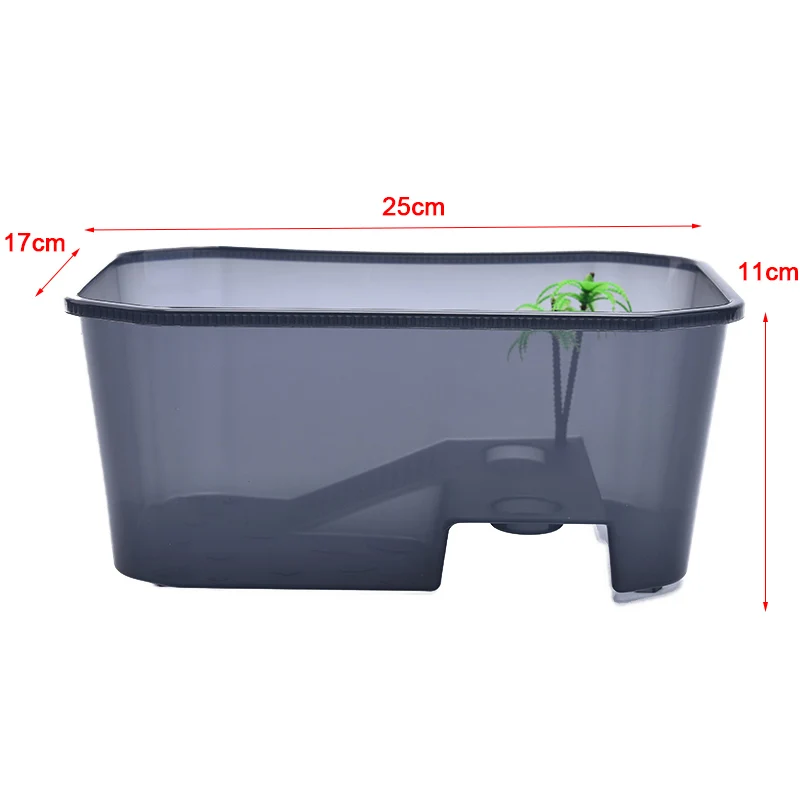 صندوق الزواحف الزواحف ، صندوق تغذية السلحفاة مع خزان منصة تشمس #4