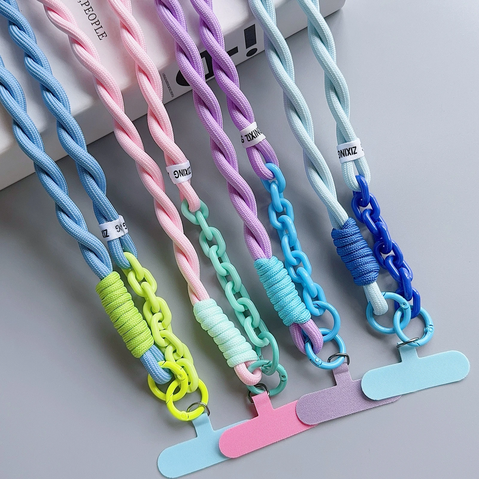 Cute Phone Lanyard Diameter Outdoor Universal Case Acrylic Crossbody Shoulder Card Neck Cord Clip Hang Anti-lost Wrist Strap