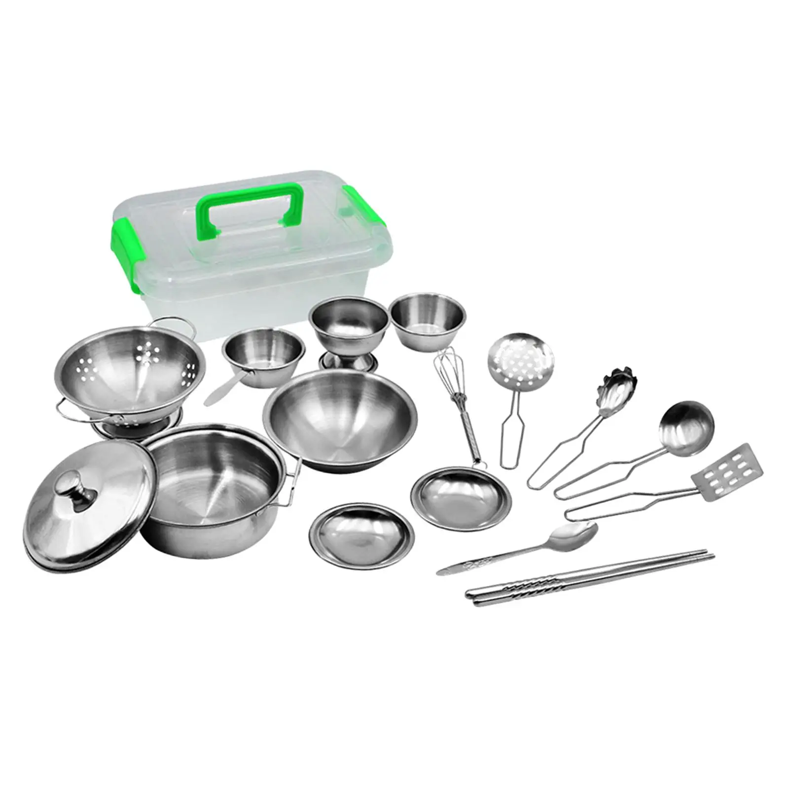 Ensemble de pots et ustensiles de jeu pour enfants, jeu de cuisine, 17 pièces