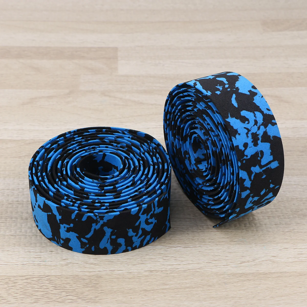 

2pcs Mountain Bike Handlebar Tape 200X3Cm Pu Camouflage Blue Black Comfortable Lightweight Swathing Band For Bicycle