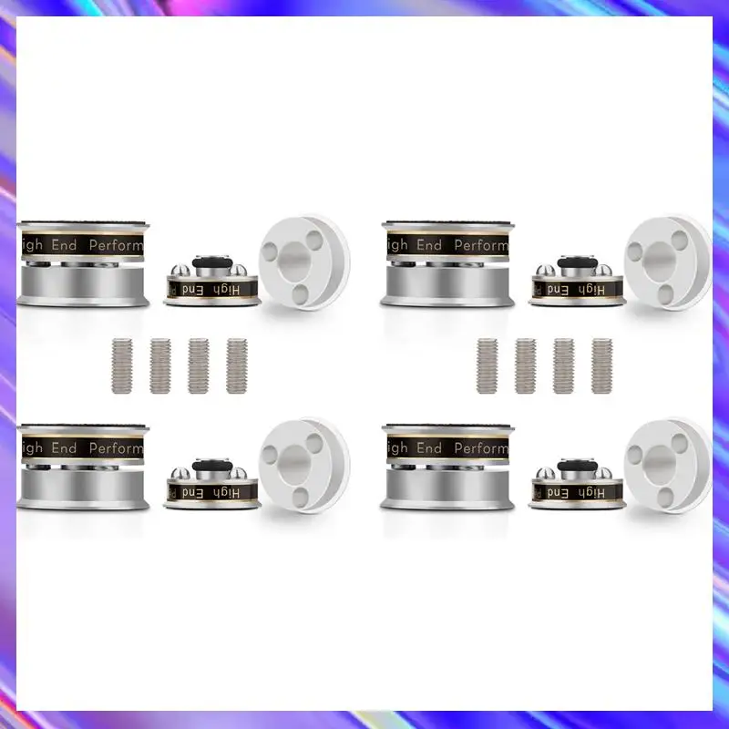 

M09K 8X Hifi Audio Speaker Stand Foot Pad Anti-Shock Absorber Spike Isolation Feet Silver