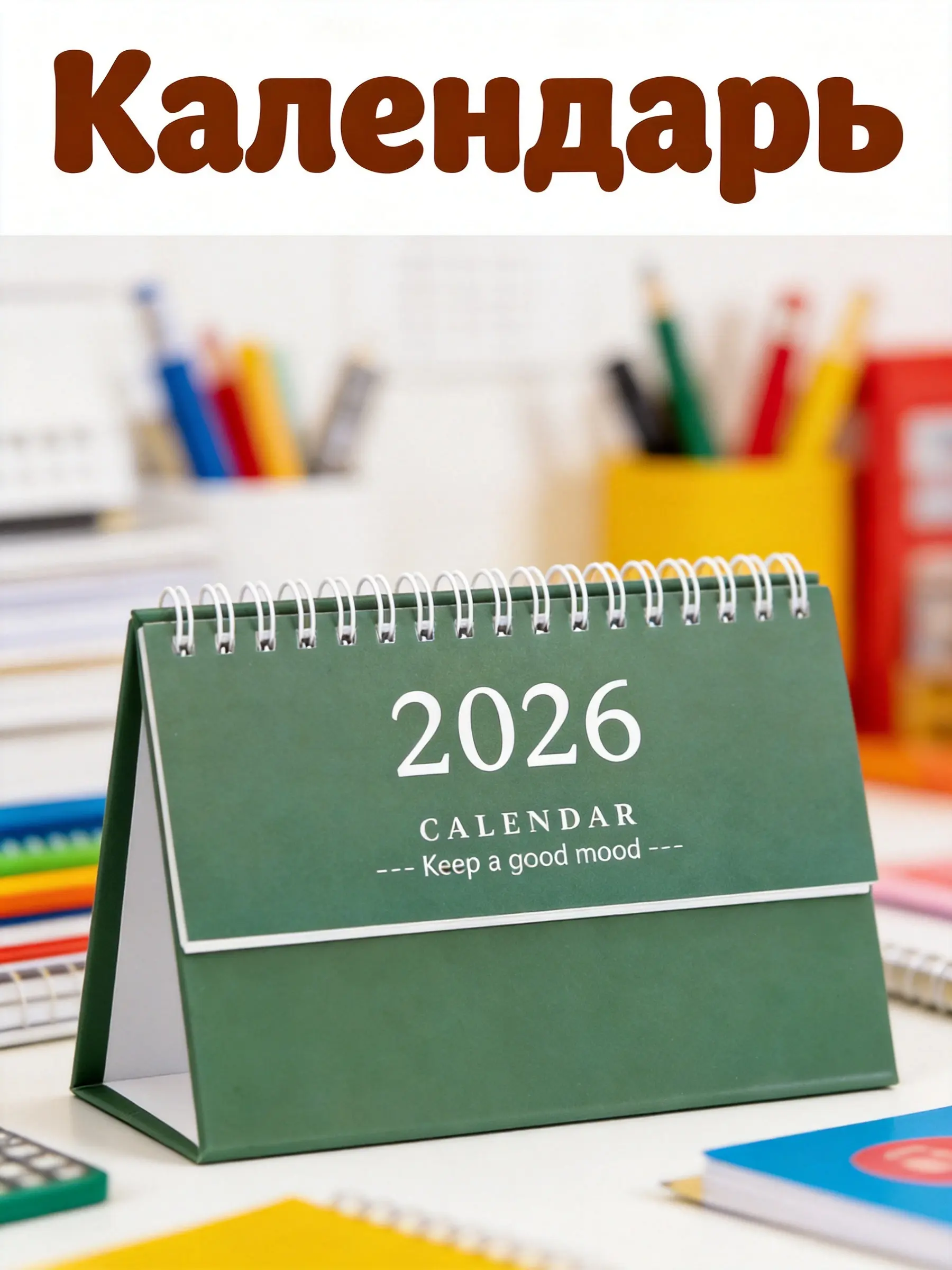 2025-2026 Mini Desk Calendar Small Desktop Standing Flip Monthly Planner Office Home School Efficient 18 Month Planner