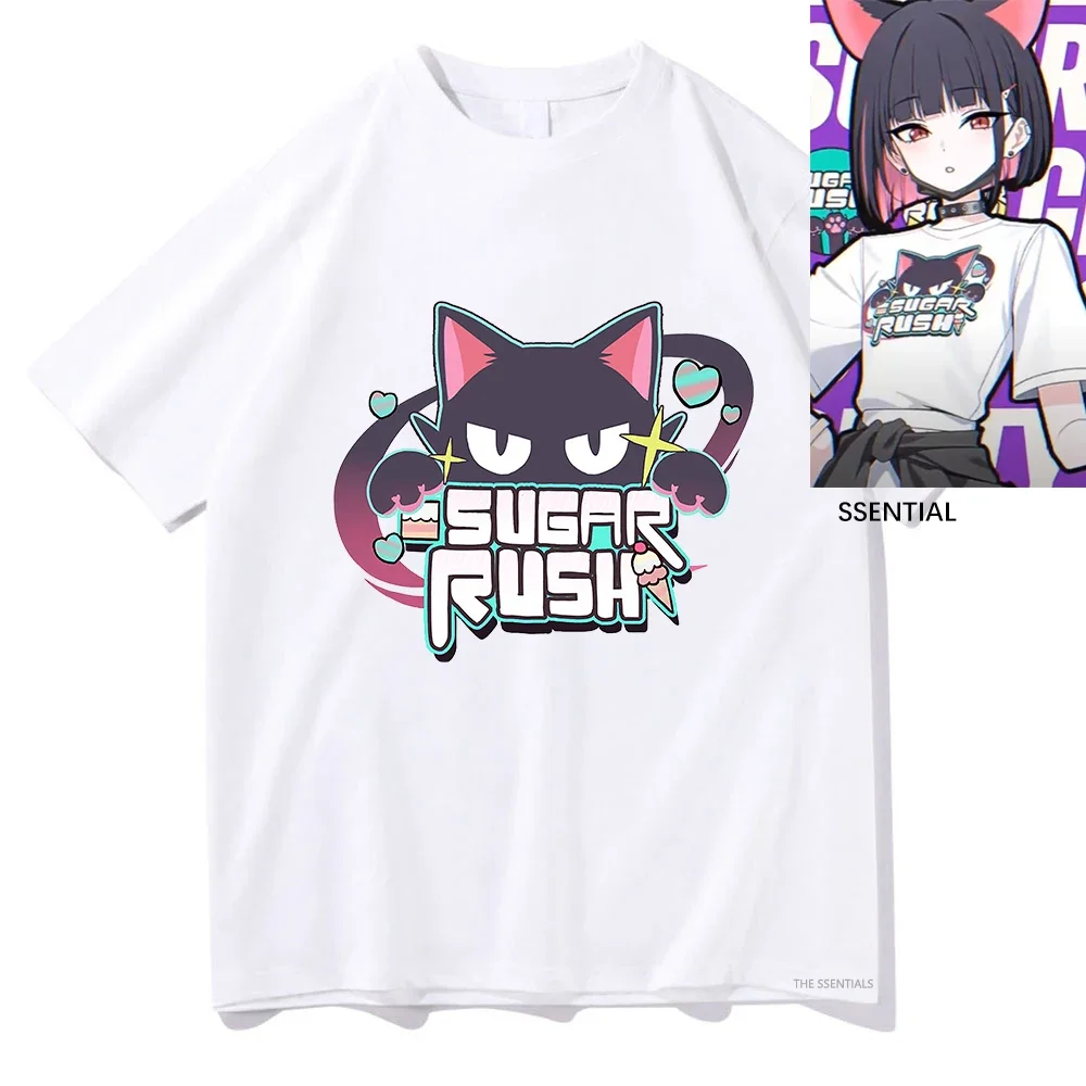 Blue Anime Archive T Shirts Sugar Rush Funny Men/Women Clothing Unisex Streetwear Manga Cosplay Clothes Cotton Graphic T-Shirts