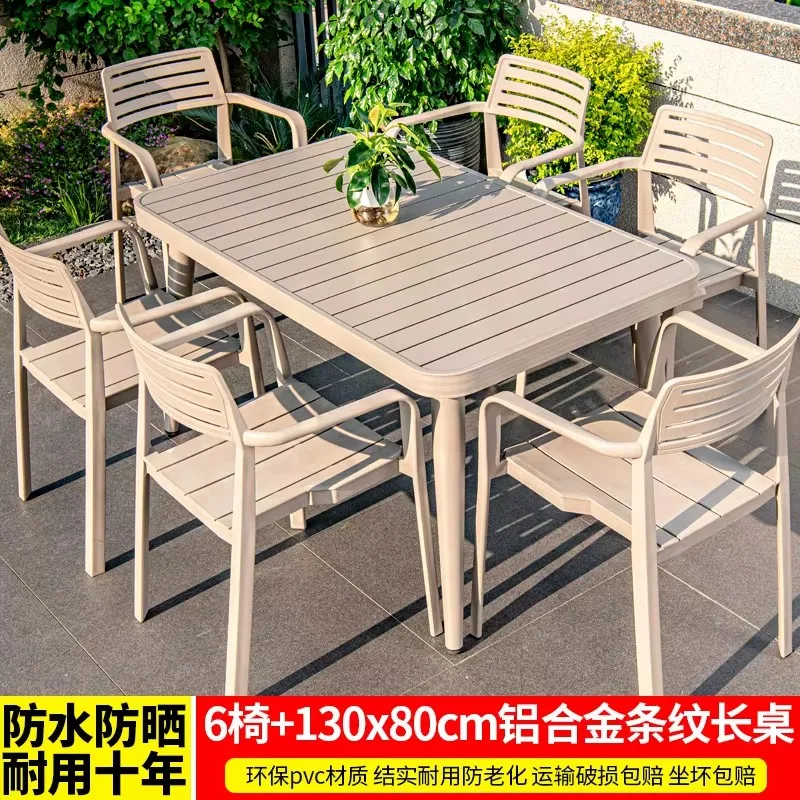 

Small-sized furniture, living room bedroom aluminum alloy villa table and chair outdoor garden terrace open-air balcony