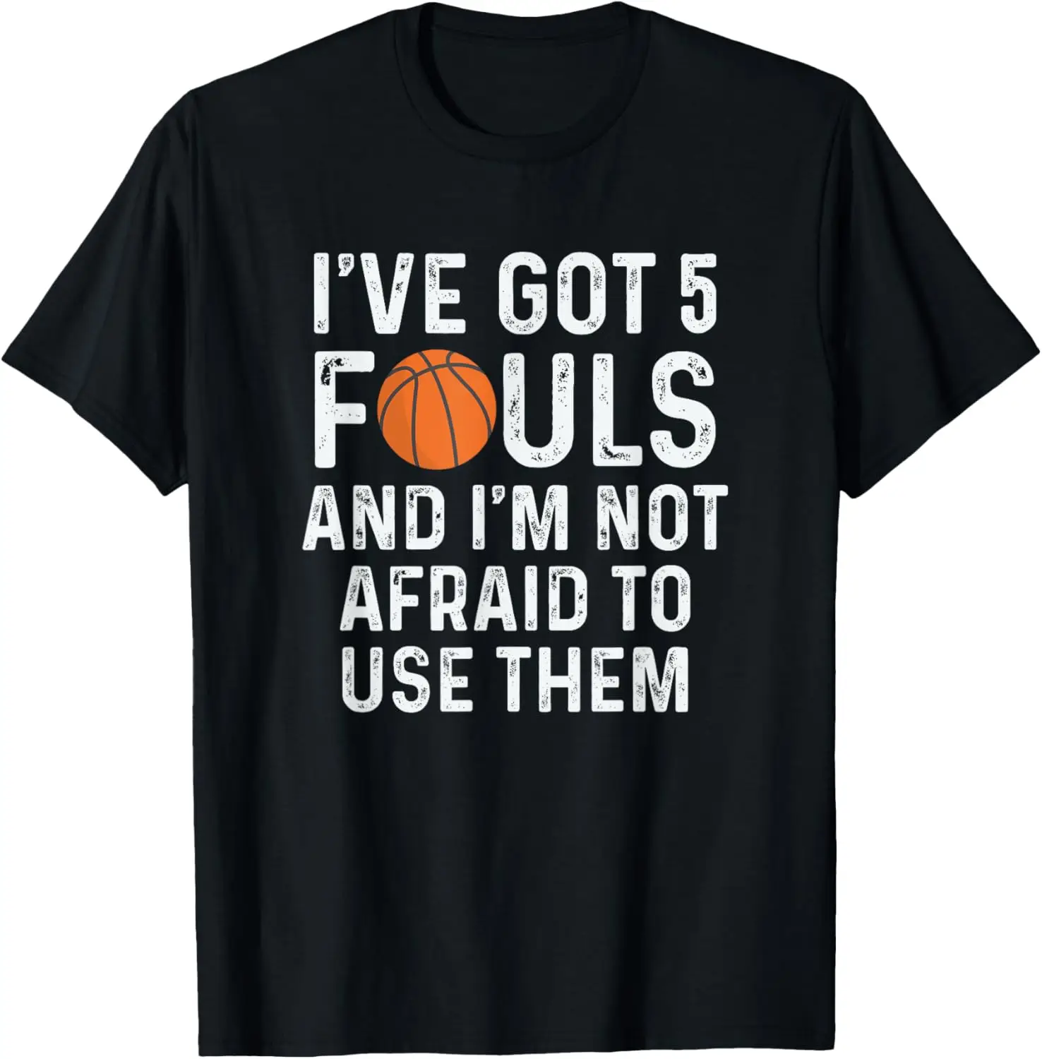 Funny Basketball Player Hoops 5 Fouls T-Shirt