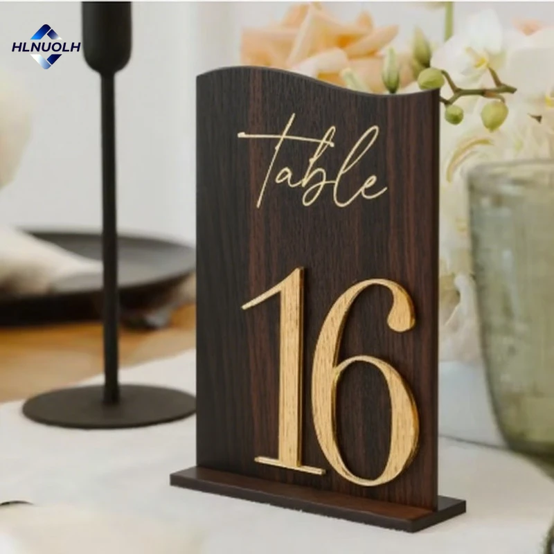 

Custom Wedding Table Numbers Retro Wooden Place Cards 3D Table Numbers with Stands Custom Wedding Table Decor Place Card Holders