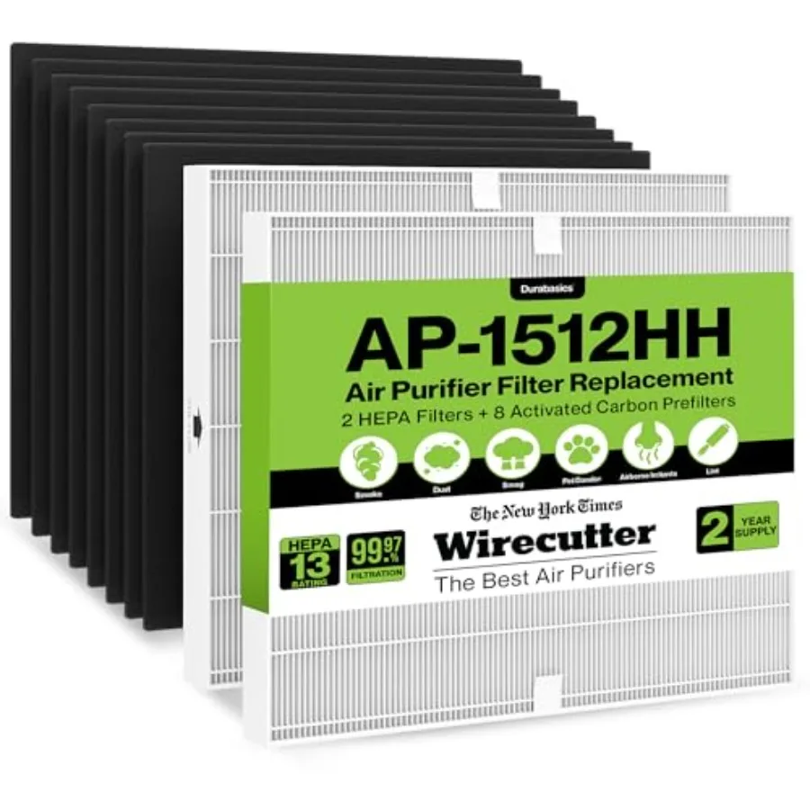 

AP-1512HH HEPA Set Compatible with Coway Filter - 2 Year Supply - Compatible with Coway Airmega AP-1512HH and Airmega Filter Re