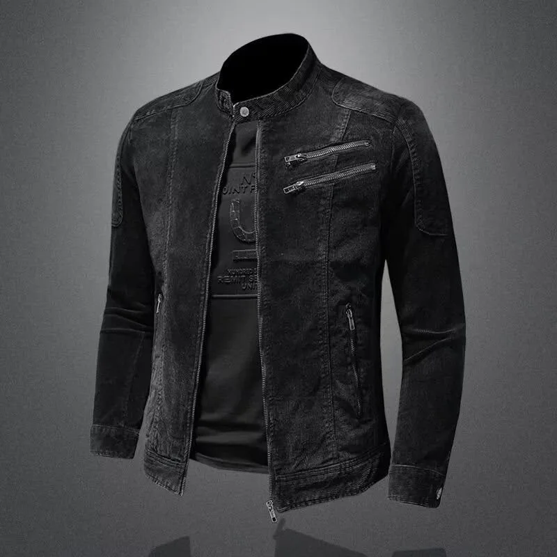 Autumn and Spring Fashion Trend Vintage American Motorcycle Denim Jacket for Men Loose Sports Plus Size High Quality Outerwear