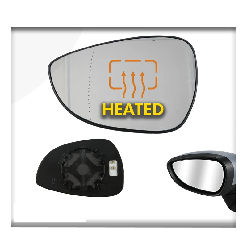 

FOR FORD FIESTA DOOR WING MIRROR GLASS HEATED LEFT PASSENGER SIDE (2008-2017)