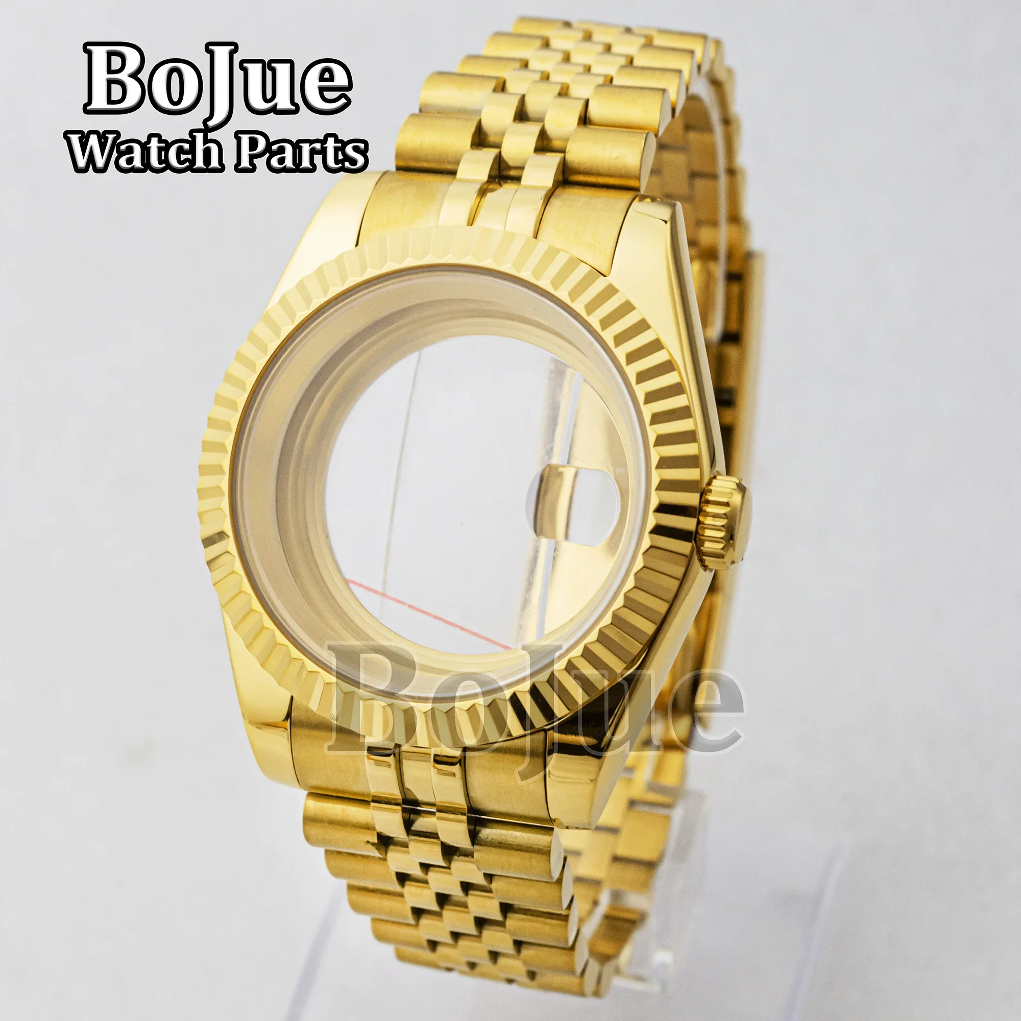 

36mm/39mm NH35 Case Gold Stainless Steel Jubilee Bracelet Strap Sapphire Glass for NH34 NH35 NH36 movement 28.5mm Dial Date just