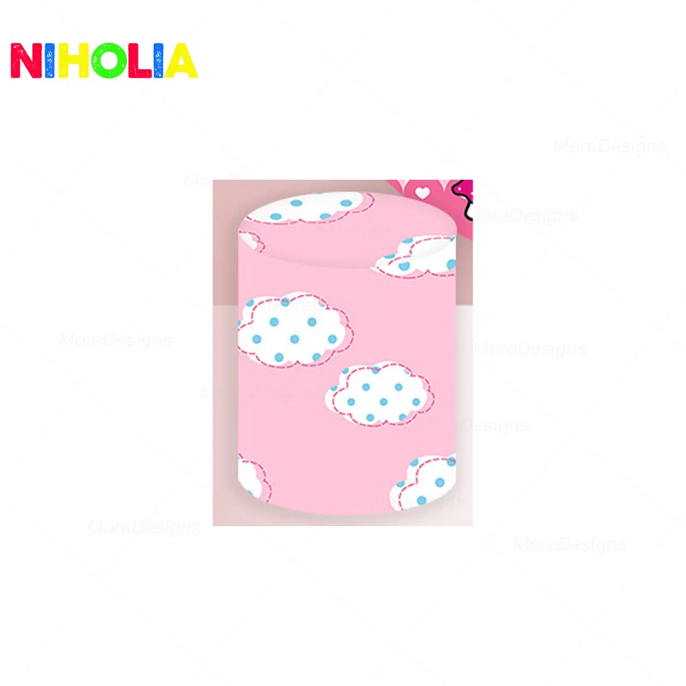 Круглый фон Hello Kitty для девочек на день рождения фотография Фон цилиндрическая крышка торт стол детский душ украшение
