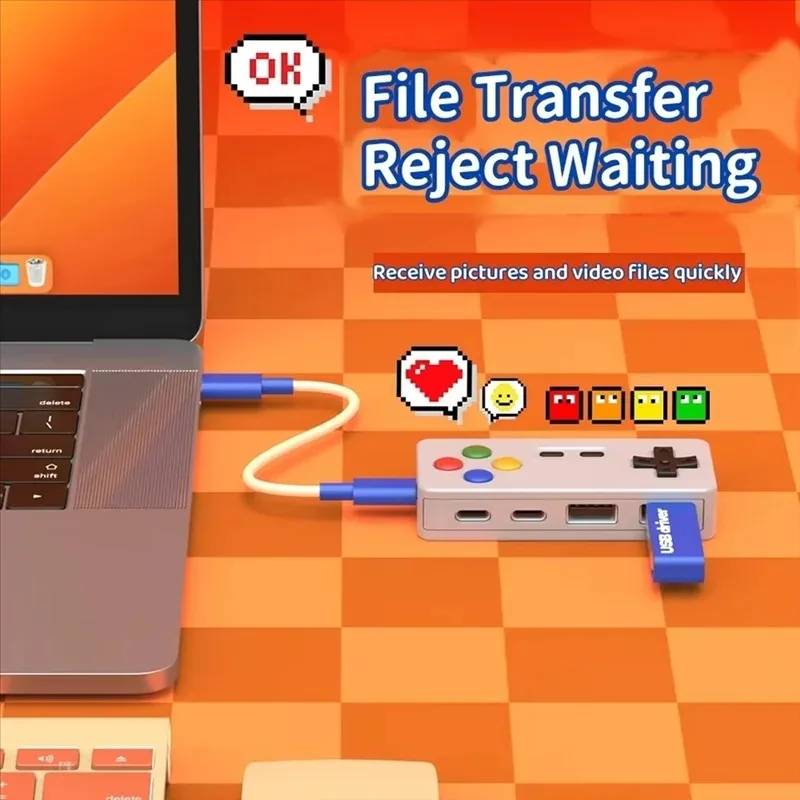 الكمبيوتر USB متعدد المنافذ المتوسع مقبض تصميم محور محول الكمبيوتر المحمول Typec قفص الاتهام التوصيل متعدد ميناء محرك أقراص USB محول لوحة مفاتيح وماوس