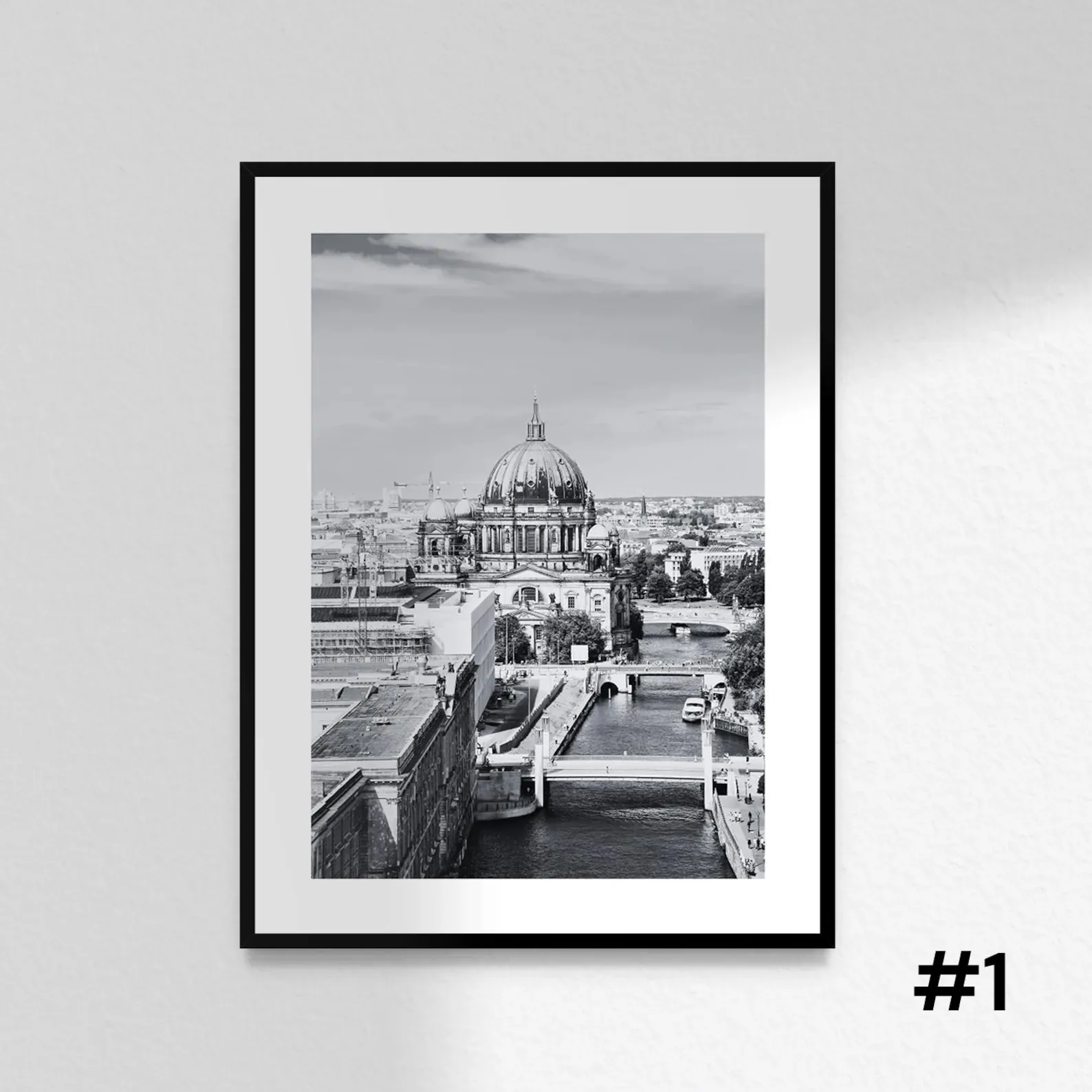 A set of 6 black and white photographs of Berlin German photography city tourism wall art canvas prints posters home decoration