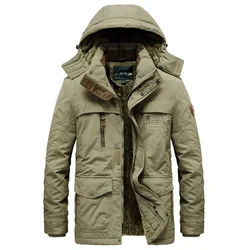 Heren Winter Fleece Bomberjacks Windjack Waterdichte Softshell Varsity Dikker Parka Sneeuw Ski Jas Heren Hoodies Kleding