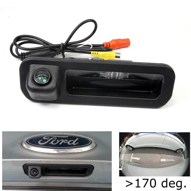 1920*1080P AHD trunk handle rear camera for Ford focus hatchback sedan Ford Focus Mondeo 3 Titanium 2013 2012 Dynamic track line